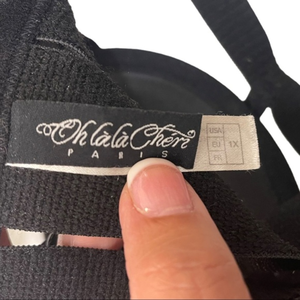 OH LA LA CHERIE Caged Bra Black Size 1X - Picture 4 of 4